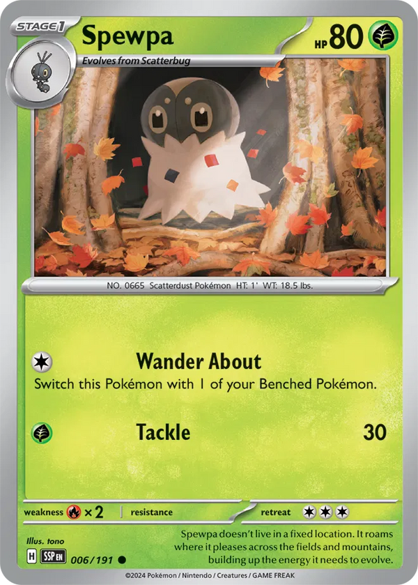 Spewpa (Surging Sparks) 006/191 Reverse Holofoil
