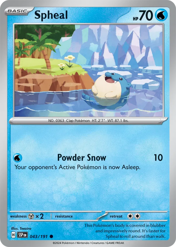 Spheal (Surging Sparks) 043/191 Reverse Holofoil