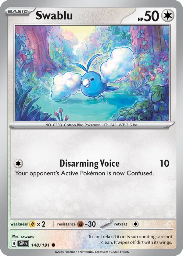 Swablu (Surging Sparks) 148/191 Reverse Holofoil