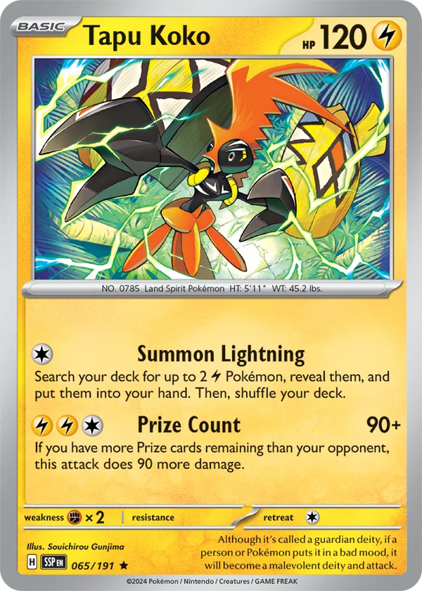 Tapu Koko (Surging Sparks) 065/191 Holofoil