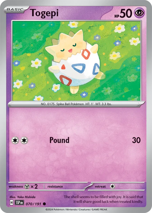 Togepi (Surging Sparks) 070/191 Reverse Holofoil