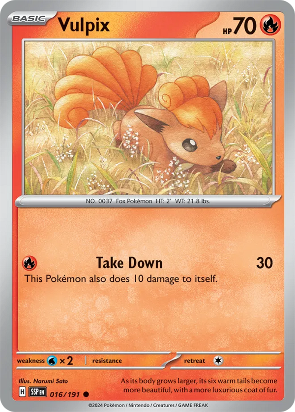 Vulpix (Surging Sparks) 016/191 Reverse Holofoil