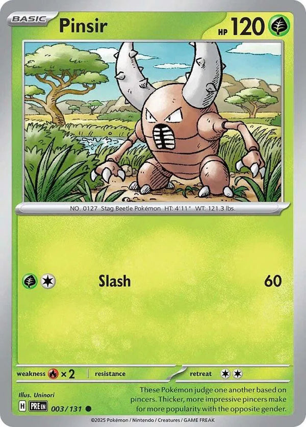 Pinsir (Prismatic Evolutions) 003/131 Reverse Holofoil