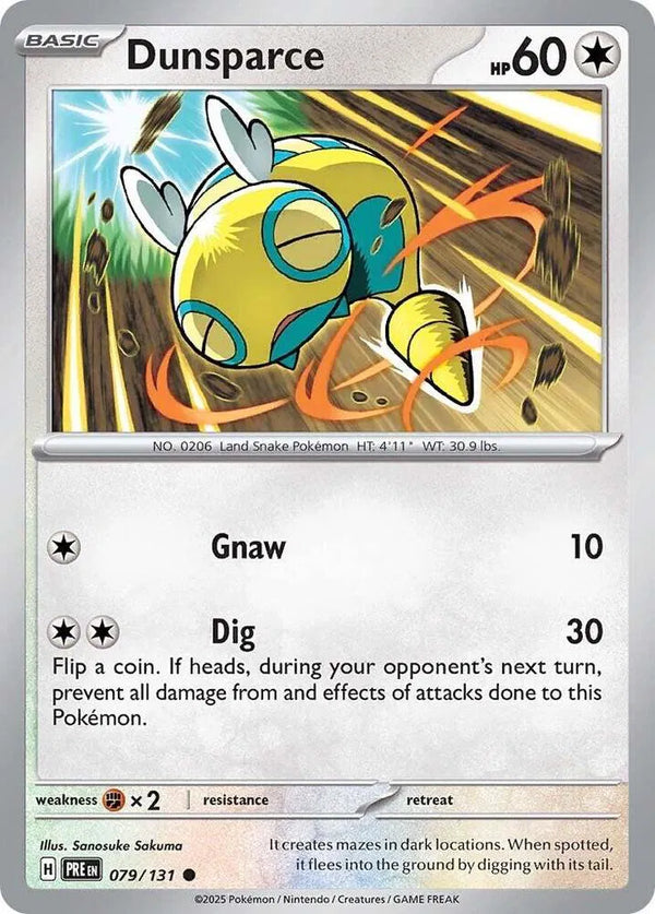 Dunsparce (Prismatic Evolutions) 079/131 Reverse Holofoil