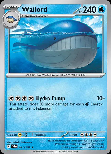 Wailord (Journey Together) 041/159 Reverse Holofoil