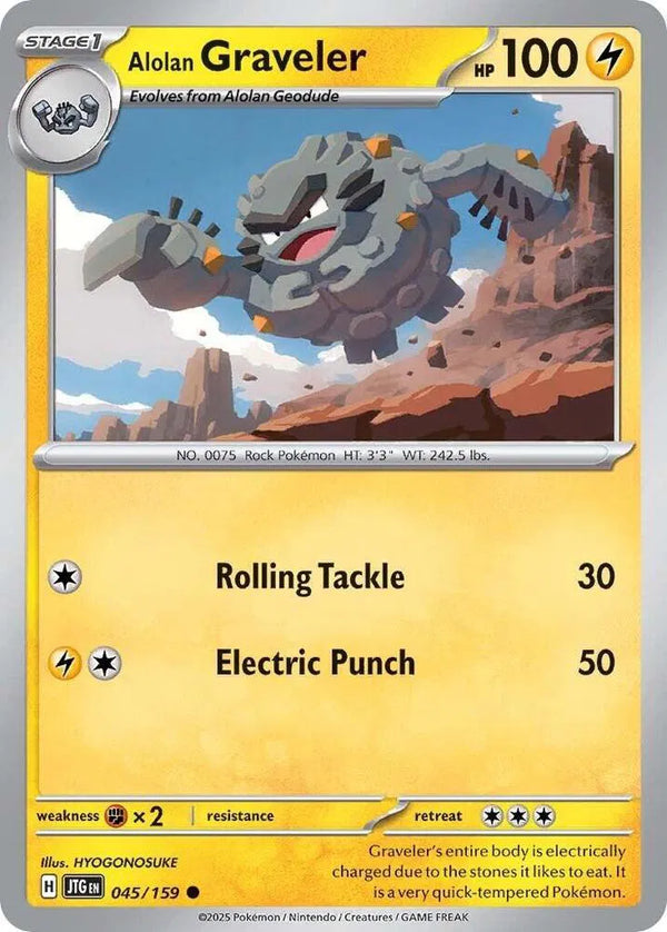 Alolan Graveler (Journey Together) 045/159 Reverse Holofoil