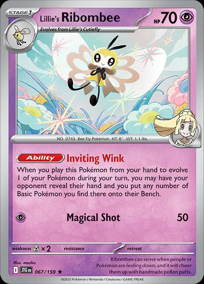 Lillie's Ribombee (Journey Together) 067/159 Holofoil