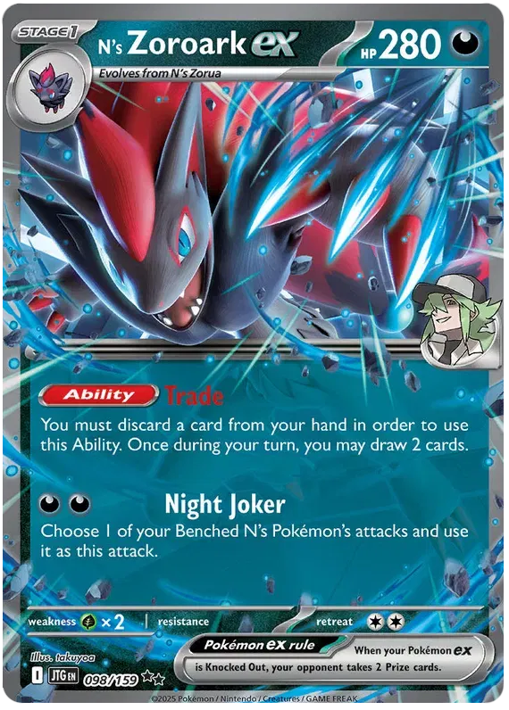 N's Zoroark ex (Journey Together) 098/159 Holofoil